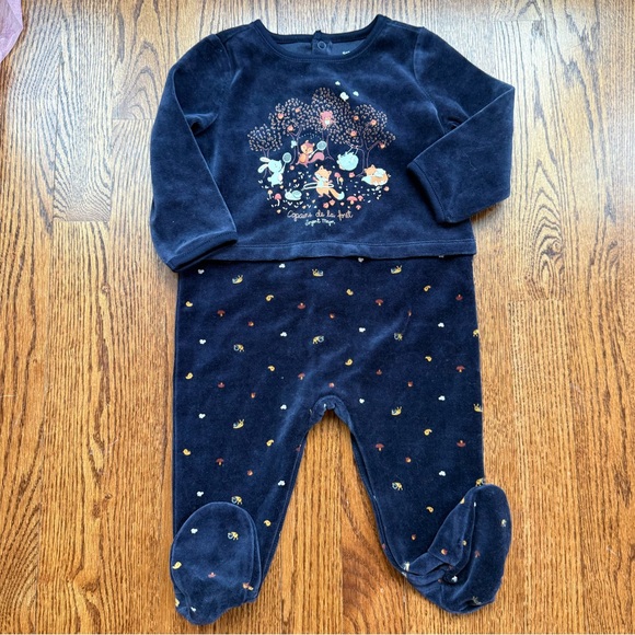 Sergent Major Other - NEW Sergent Major Velour Footie 12 Months